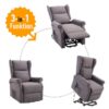 HOMCOM Elektrischer Fernsehsessel 713-031GY grau Polyester-Mischgewebe Holz Schaumstoff B/H/L: ca. 73x109x94 cm HOMCOM Elektrischer Fernsehsessel 713-031GY grau Polyester-Mischgewebe Holz Schaumstoff B/H/L: ca. 73x109x94 cm – Bild 5