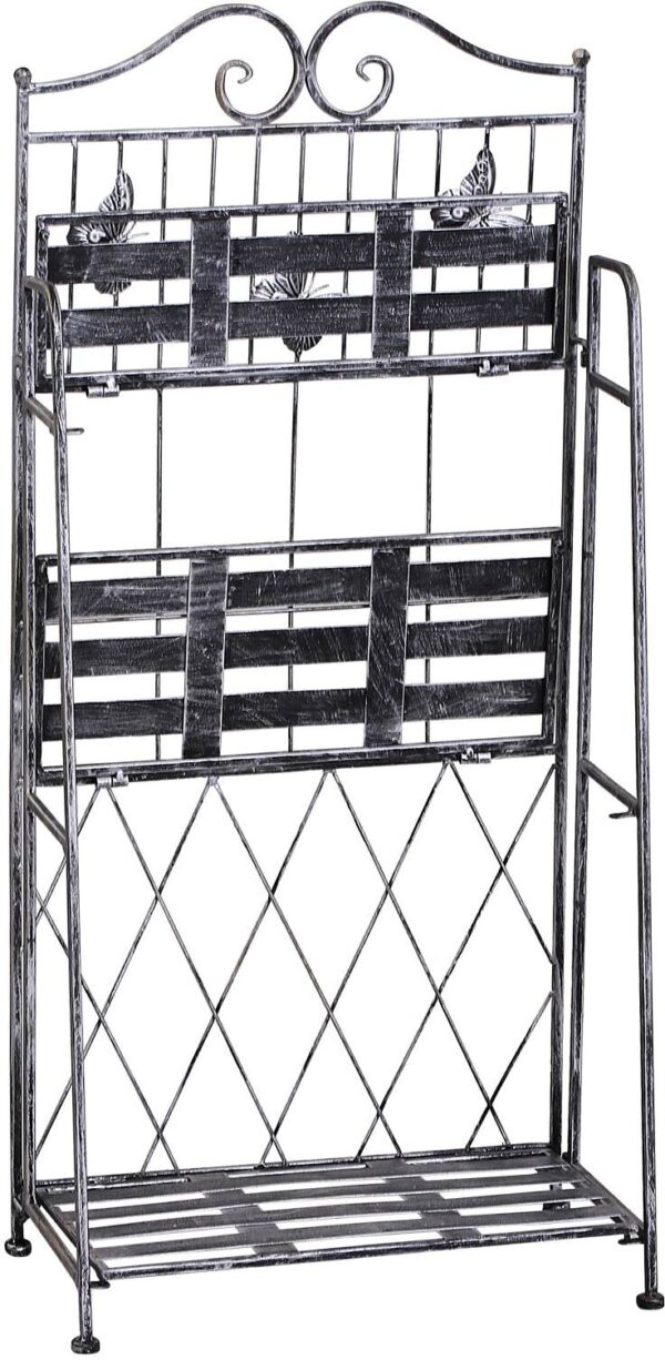 Outsunny Pflanzregal Silbergrau Metall B/H/L: ca. 25x96x44 cm Outsunny Pflanzregal Silbergrau Metall B/H/L: ca. 25x96x44 cm – Bild 2