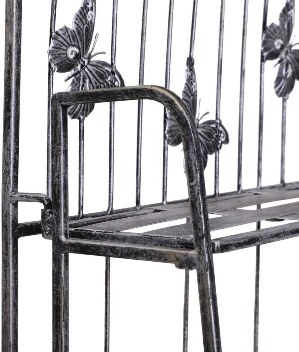 Outsunny Pflanzregal Silbergrau Metall B/H/L: ca. 25x96x44 cm Outsunny Pflanzregal Silbergrau Metall B/H/L: ca. 25x96x44 cm – Bild 4