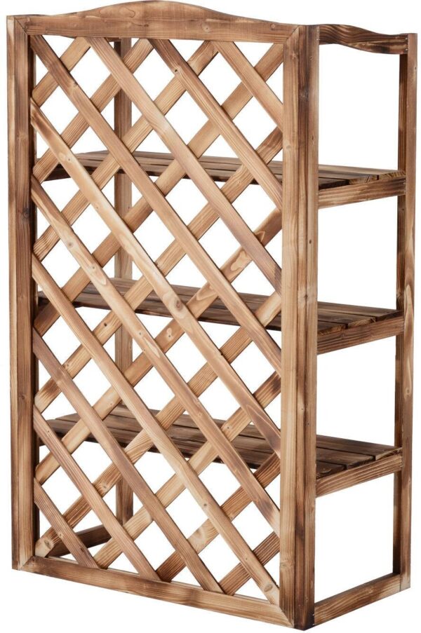 Outsunny Pflanzentreppe natur Holz B/H/L: ca. 38x120x75 cm – Bild 3