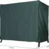Outsunny Abdeckung für Hollywoodschaukel dunkelgrün Polyester-Mischgewebe B/H/L: ca. 114x152x177 cm – Bild 3