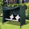 Outsunny Abdeckung für Hollywoodschaukel dunkelgrün Polyester-Mischgewebe B/H/L: ca. 114x152x177 cm – Bild 5