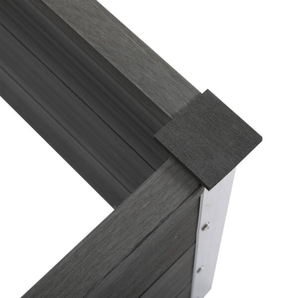 Outsunny Blumenkübel grau Kunststoff B/H/L: ca. 50x50x100 cm – Bild 5
