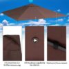Outsunny Ersatzdach für Pavillon braun Polyester-Mischgewebe B/L: ca. 300x300 cm – Bild 5