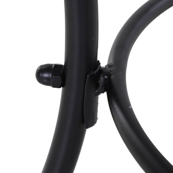 Outsunny Beistelltisch schwarz Metall B/H/L: ca. 45x50x45 cm – Bild 2