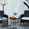 Outsunny Beistelltisch schwarz Metall B/H/L: ca. 45x50x45 cm – Bild 5