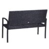 Outsunny Gartenbank schwarz Stahl B/H/L: ca. 60x87x122 cm – Bild 4