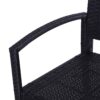 Outsunny Gartenbank schwarz Stahl B/H/L: ca. 60x87x122 cm – Bild 5