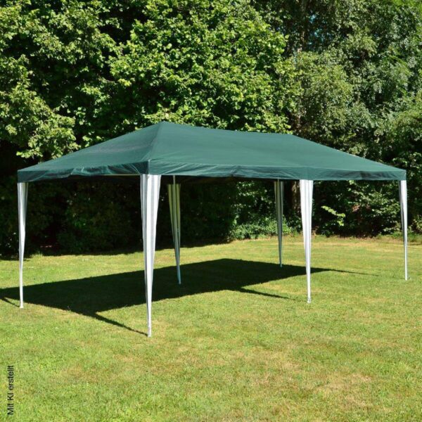 VCM Pavillon grün Polyester-Mischgewebe B/H/L: ca. 300x250x600 cm – Bild 5