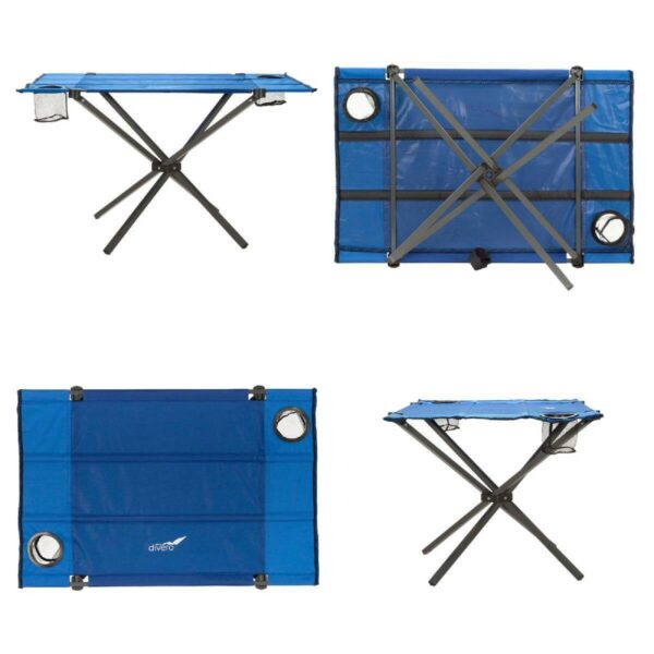 VCM Campingtisch blau Polyester-Mischgewebe B/H/L: ca. 50x50x80 cm – Bild 2
