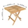 VCM Gartentisch braun Holz B/H/L: ca. 50x50x50 cm – Bild 2