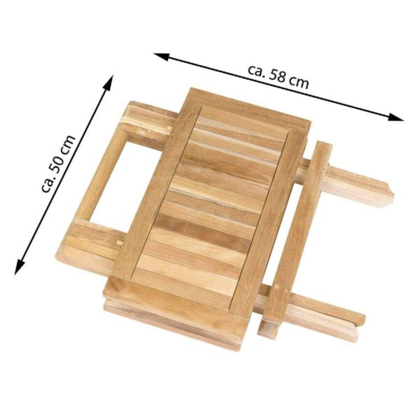 VCM Gartentisch braun Holz B/H/L: ca. 50x50x50 cm – Bild 3