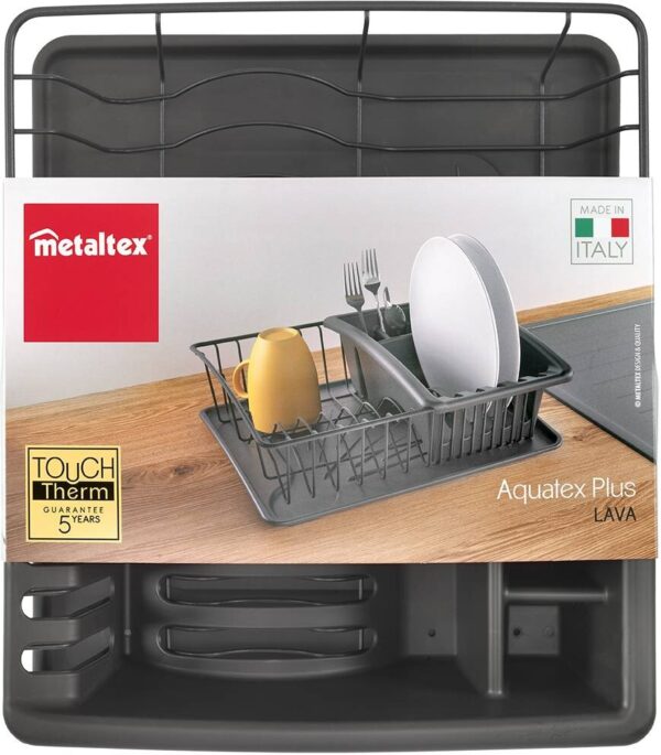 Metaltex Spülkorb Aquatex Plus Lava mattschwarz Metall – Bild 3