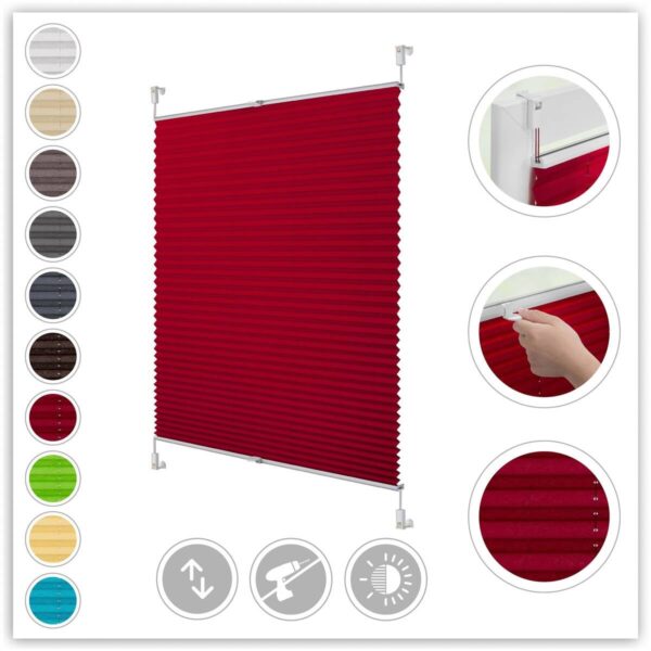 LICHTBLICK Spannplissee brombeer B/L: ca. 50x130 cm – Bild 5