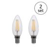 GLOBO LED-Leuchtmittel Kerzenlampe Filamentlampe 10583-2K 2er Pack E14 – Bild 2