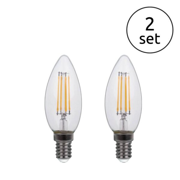 GLOBO LED-Leuchtmittel Kerzenlampe Filamentlampe 10583-2K 2er Pack E14 – Bild 2