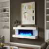 Balderia Wandkamin Helia weiß MDF B/H/T: ca. 127x60x25 cm – Bild 5