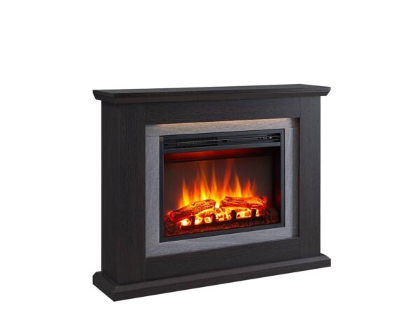 Balderia Elektrischer Kamin Charon dunkelbraun MDF B/H/T: ca. 100x84x25 cm – Bild 3