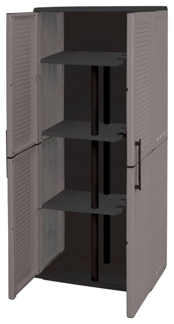 ArtPlast Kunststoffschrank Easy grau B/H/T: ca. 68x163x37 cm – Bild 3