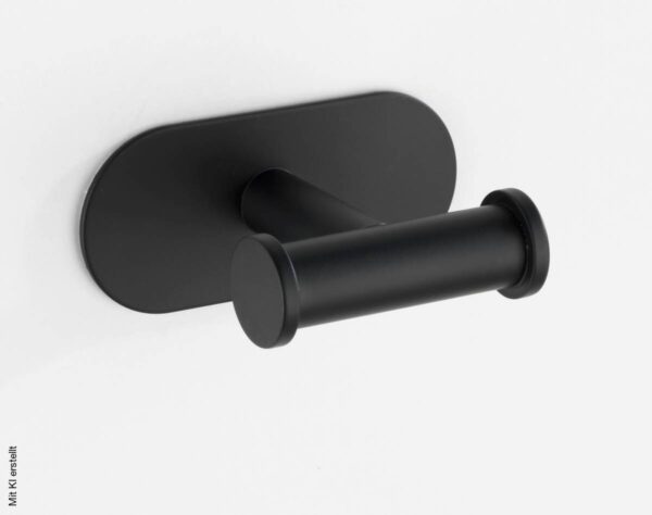 Turbo-Loc Handtuchhaken schwarz Metall B/H/T: ca. 10x4,5x6,5 cm – Bild 4