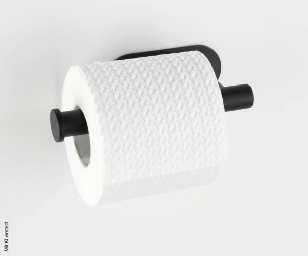Turbo-Loc Toilettenpapierhalter schwarz Metall B/H/T: ca. 16x4,5x7 cm – Bild 3