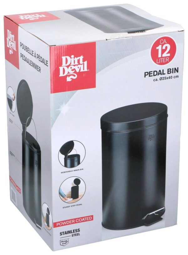 Dirt Devil Treteimer schwarz Stahl H: ca. 40 cm – Bild 5