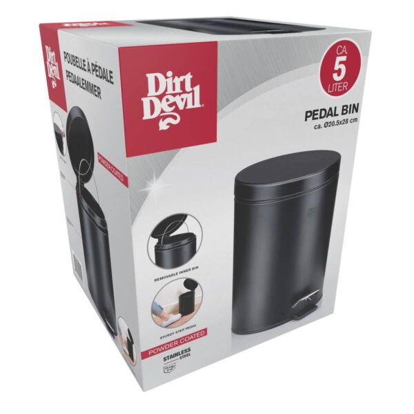 Dirt Devil Treteimer schwarz Edelstahl H/D: ca. 28x20,5 cm – Bild 4
