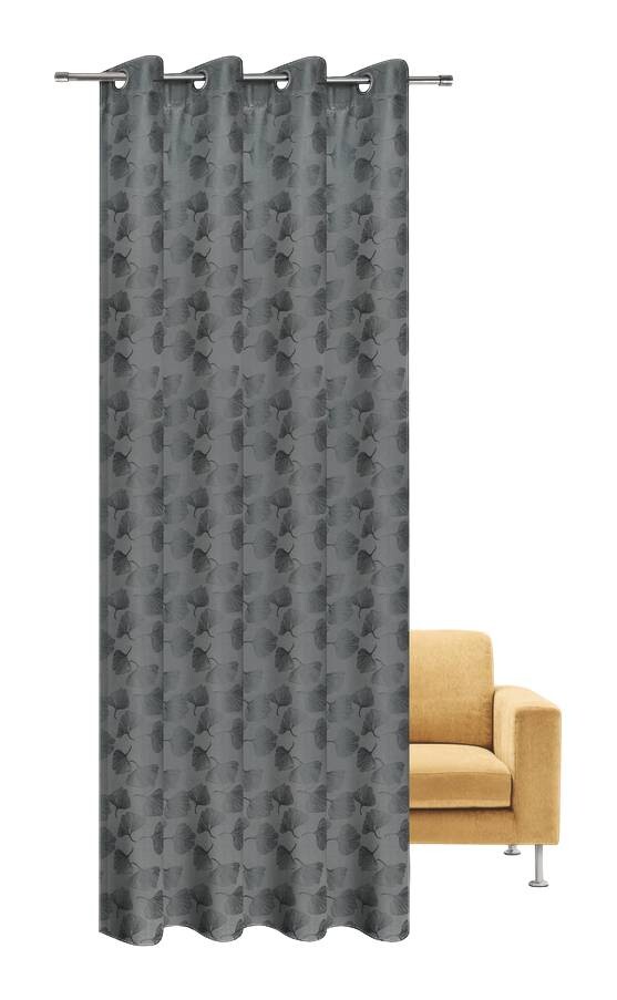 Happy Home Verdunklungsvorhang Gingko grau B/L: ca. 140x245 cm – Bild 4