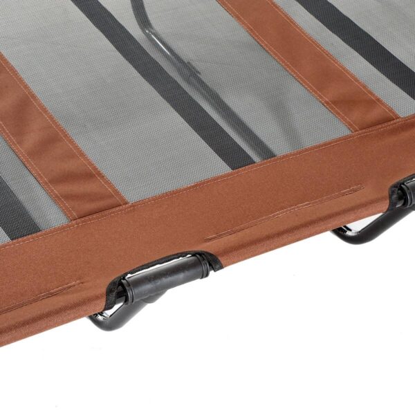 PawHut Hunde Liegeplatz braun Metall B/H/L: ca. 92x23x122 cm – Bild 3