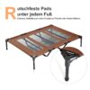 PawHut Hunde Liegeplatz braun Metall B/H/L: ca. 92x23x122 cm – Bild 5