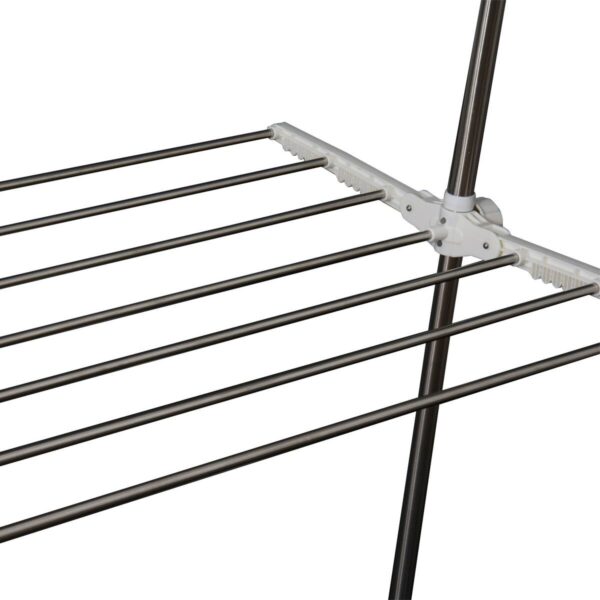 HOMCOM Turmwäscheständer silber Edelstahl H/T/L: ca. 154x62x136 cm – Bild 4