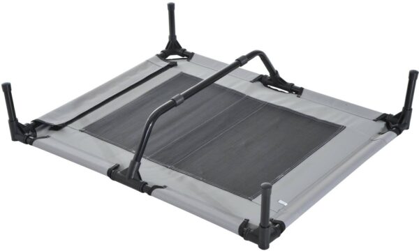 PawHut Haustierbett mit Baldachin grau Metall B/H/L: ca. 76x90x92 cm – Bild 2