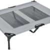 PawHut Haustierbett mit Baldachin grau Metall B/H/L: ca. 76x90x92 cm – Bild 5