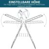 HOMCOM Wäscheständer silber Edelstahl – Bild 2