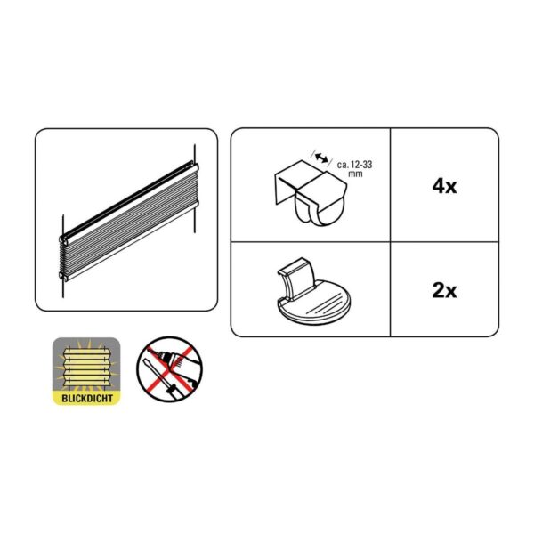 Spannplissee Easyfix Pia grau B/L: ca. 45x130 cm Spannplissee Easyfix Pia grau B/L: ca. 45x130 cm – Bild 5