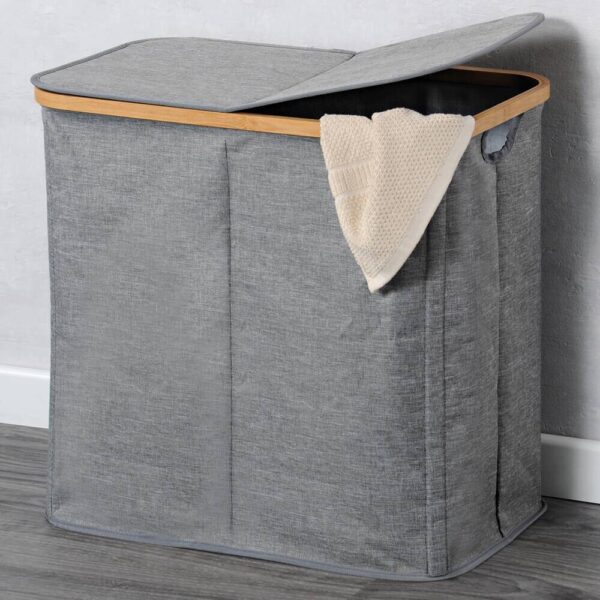 Kesper Wäschesammler grau Polyester B/H/T: ca. 54,5x50x33 cm – Bild 3