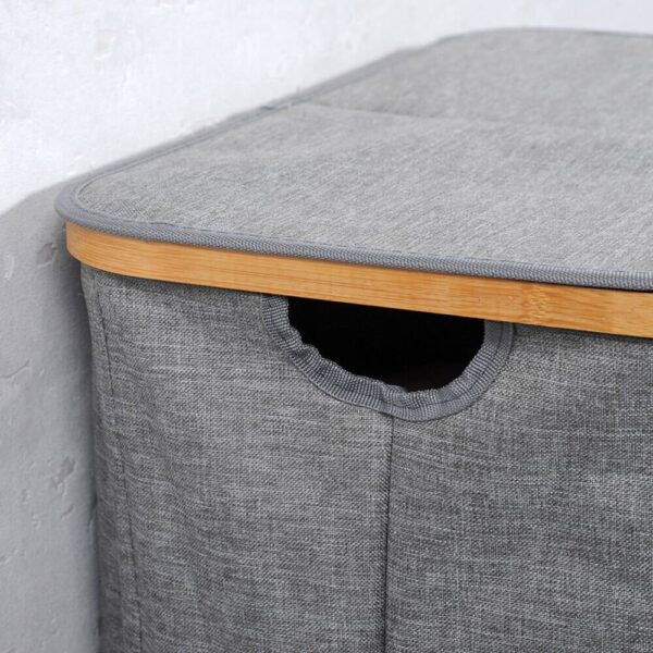Kesper Wäschesammler grau Polyester B/H/T: ca. 54,5x50x33 cm – Bild 5