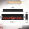 Balderia Elektrischer-Kamin Leif 60 B/H/T: ca. 142,5x38,6x13,8 cm ca. 2000 W – Bild 4