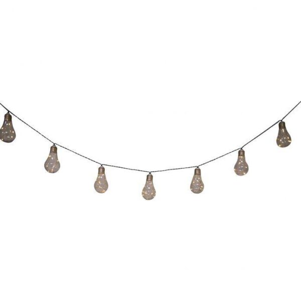 LED/Solar Lichterkette 3 m transparent Kunststoff – Bild 4