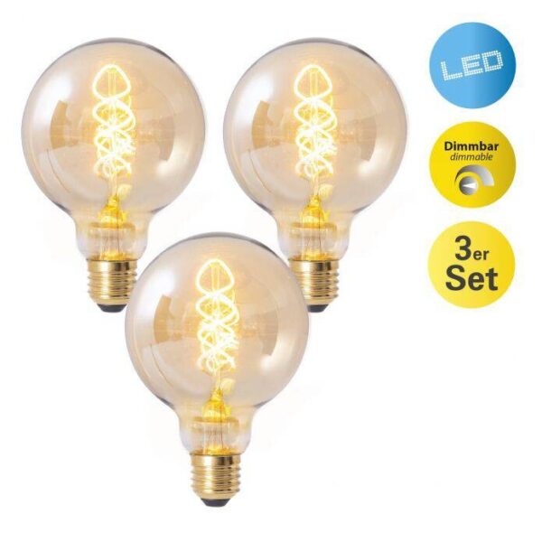 Näve Leuchten LED-Globelampe 3er-Set NV4135403 3er Pack E27 Näve Leuchten LED-Globelampe 3er-Set NV4135403 3er Pack E27 – Bild 2