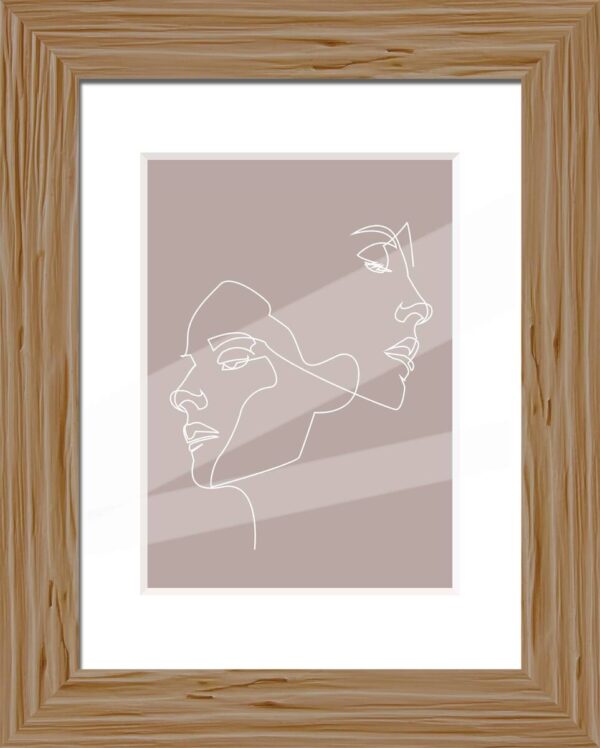 Bilderrahmen natur Holz B/L: ca. 18x24 cm – Bild 2