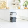 Rotho Abfalleimer anthrazit B/H/L: ca. 23,5x34x40 cm – Bild 3