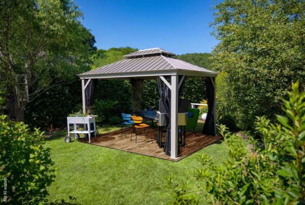 Sojag Pavillon Messina champagner Metall B/H/L: ca. 483x307x363 cm Sojag Pavillon Messina champagner Metall B/H/L: ca. 483x307x363 cm – Bild 4