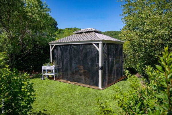 Sojag Pavillon Messina champagner Metall B/H/L: ca. 483x307x363 cm Sojag Pavillon Messina champagner Metall B/H/L: ca. 483x307x363 cm – Bild 5