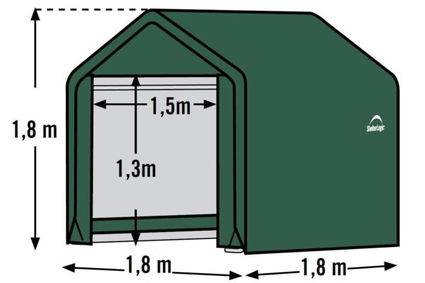 ShelterLogic Foliengerätehaus B/H/L: ca. 180x180x180 cm – Bild 2