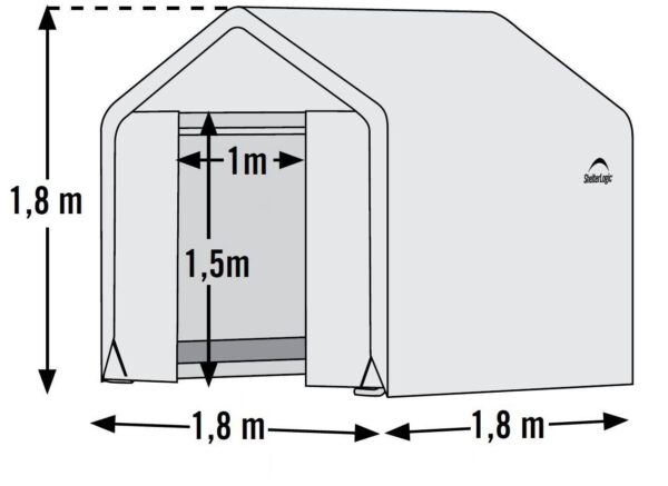 ShelterLogic Gewächshaus 3,24qm B/H/L: ca. 180x180x180 cm – Bild 2