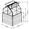 Westmann Hochbeet Store & Grow anthrazit Metall B/H/L: ca. 120x169x120 cm – Bild 2