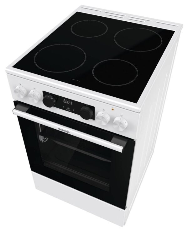Gorenje Standherd 50cm mit Glaskeramikkochfeld GEC5C41WG weiß B/H/T: ca. 50x85x59 cm – Bild 2