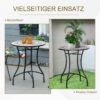Outsunny Gartentisch bunt Keramik H/D: ca. 71x60 cm – Bild 5