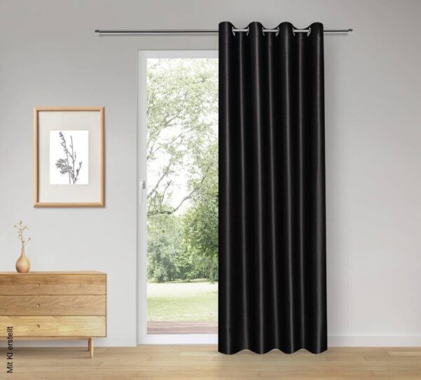Happy Home Verdunklungsvorhang schwarz B/L: ca. 140x245 cm – Bild 3